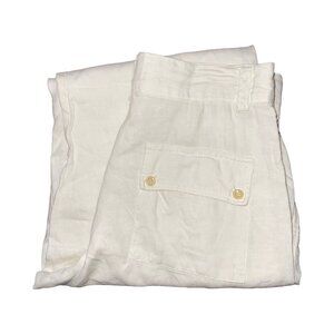 Vintage Ralph Lauren Womens Straight Leg Cargo Pants 8 30 Union Made USA Linen